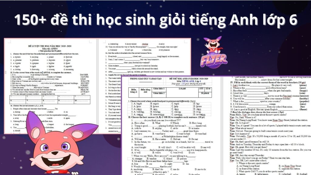 Cấu Trúc Đề Thi Học Sinh Giỏi Tiếng Anh Lớp 6 Tiêu Chuẩn